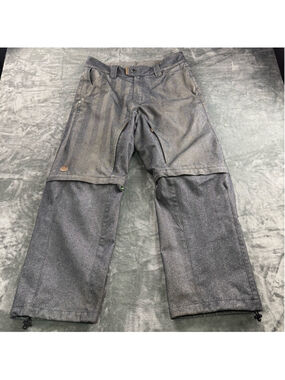 Sombrio Pants Men L Cycling Convertible Lined Straight Leg Tweed Activewear Gray